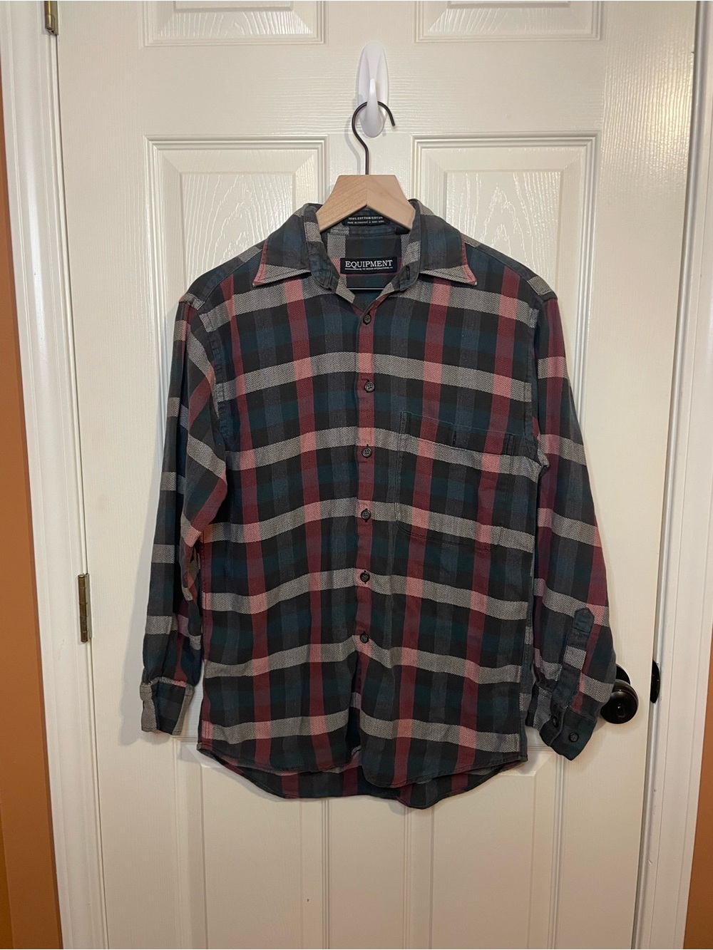 Equipment Vintage Americana Plaid Cotton Flannel Button Down Men’s Size Small